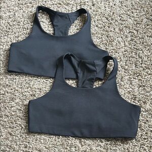 2 pack! Athleta Girl Cloud Racerback Black Sports Bras, size XL/14